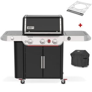 Weber Gasgrill Genesis EP-335W GBS, Black, inklusive Abdeckhaube