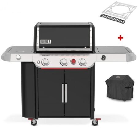 Weber Gasgrill Genesis EP-335W GBS, Black, inklusive Abdeckhaube