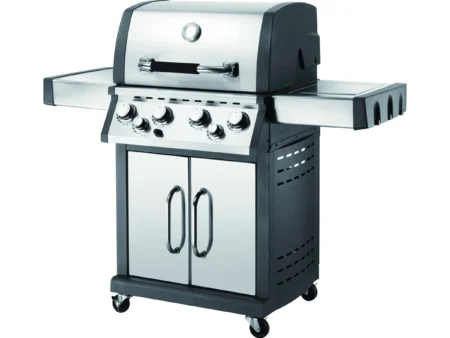 El Fuego Gasgrill Concord 4 Brenner, Seitenbrenner & Heckbrenner Silber