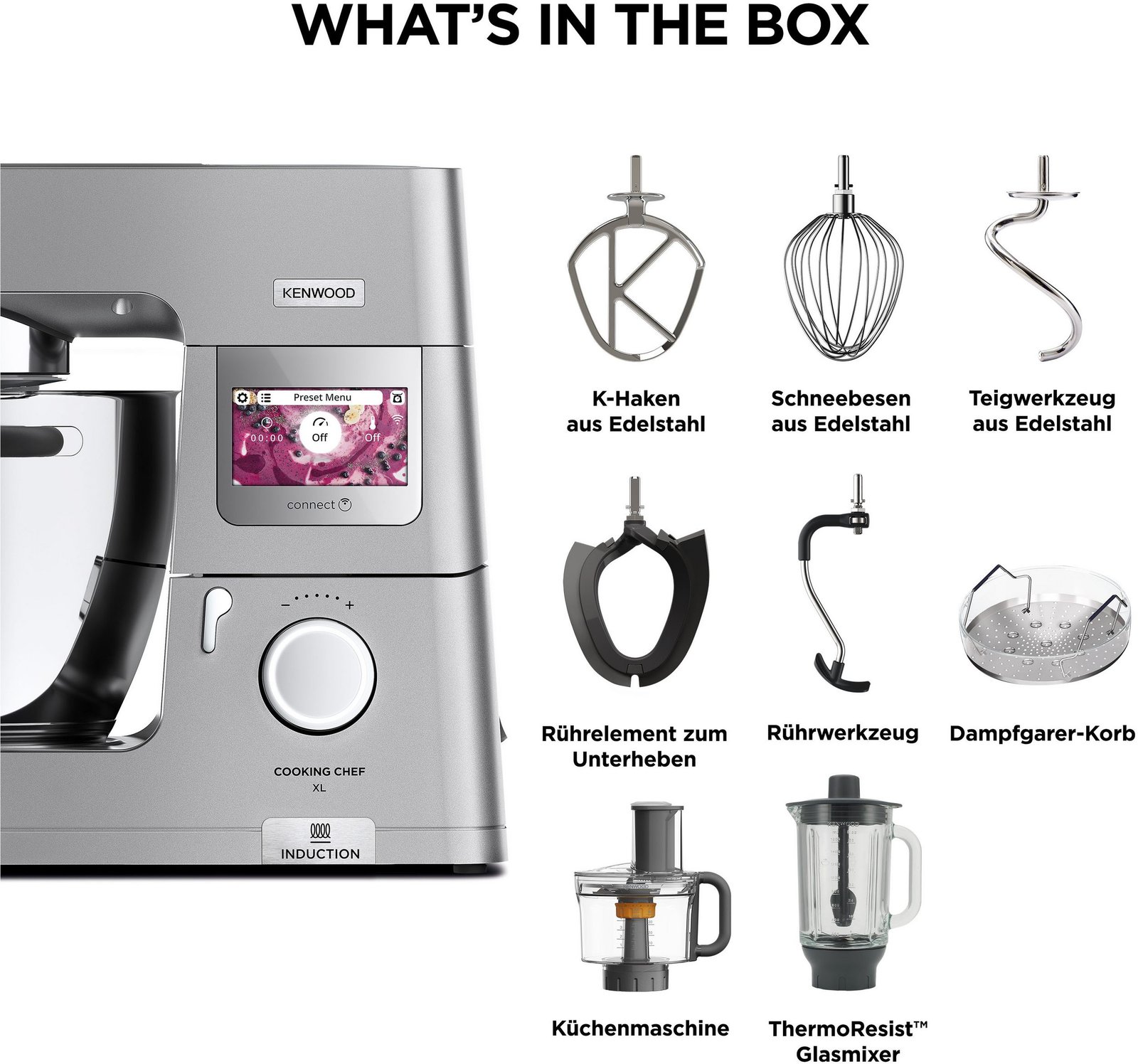 KENWOOD Küchenmaschine mit Kochfunktion Cooking Chef XL KCL95.424SI – Bild 4