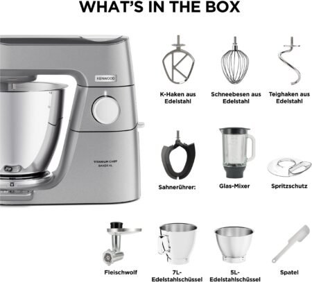 KENWOOD Küchenmaschine Titanium Chef Baker XL KVL85.224SI i