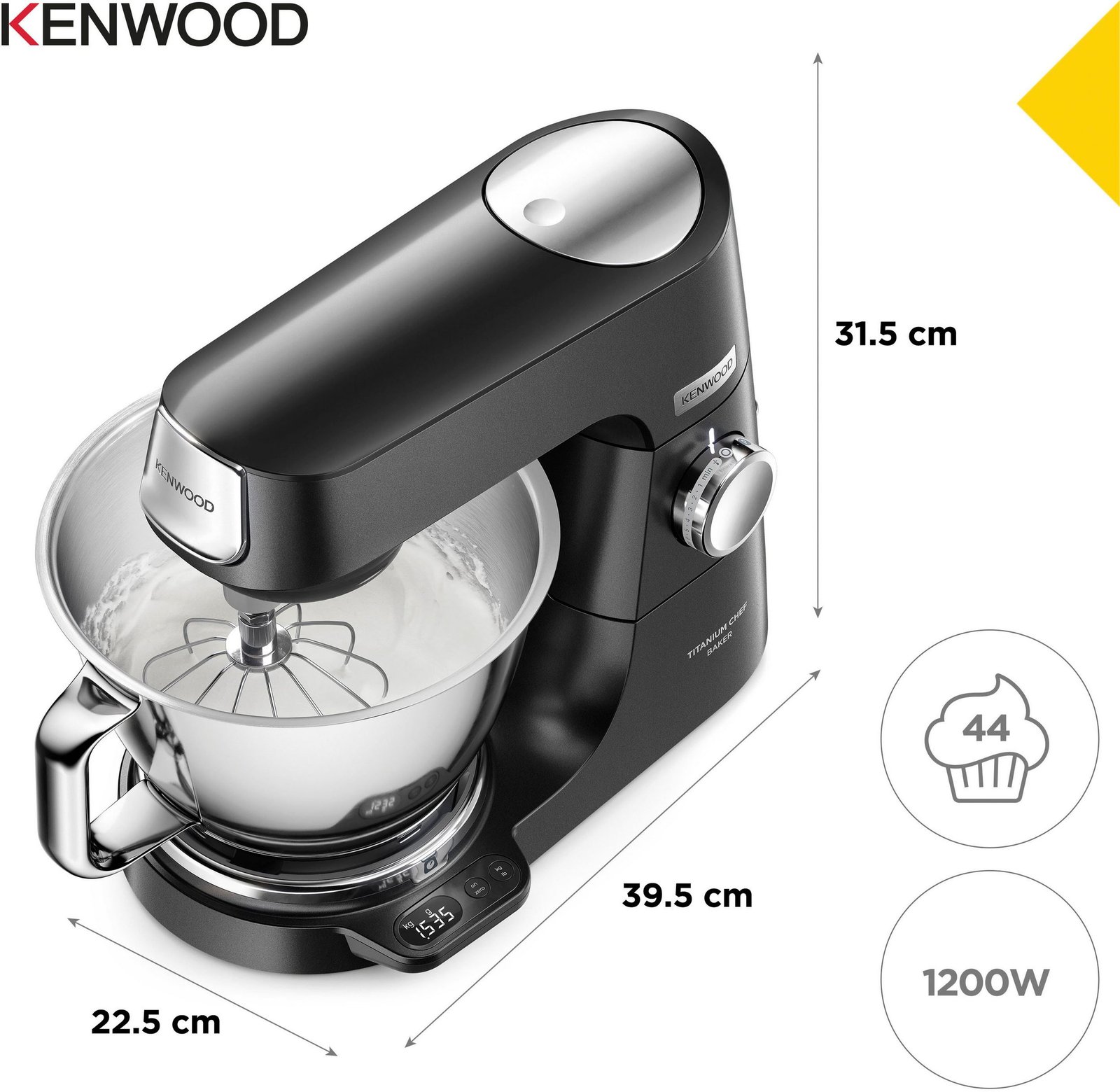 KENWOOD Küchenmaschine Titanium Chef Baker KVC85.004BK – Bild 5