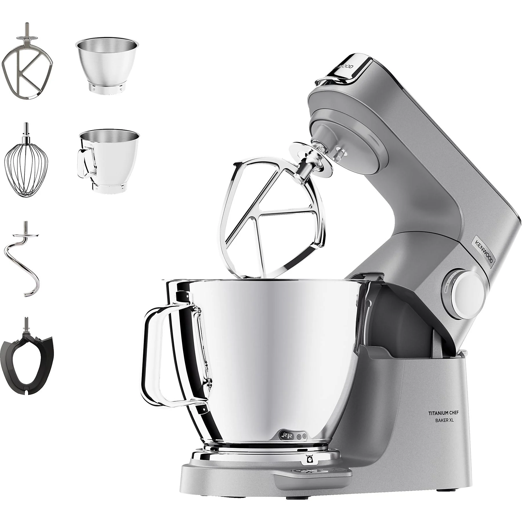 KENWOOD Titanium Chef Baker XL KVL85.004SI mit integrierter Waage, Patisserie-Set und 2 Rührschüsseln Küchenmaschine Silber – Bild 11