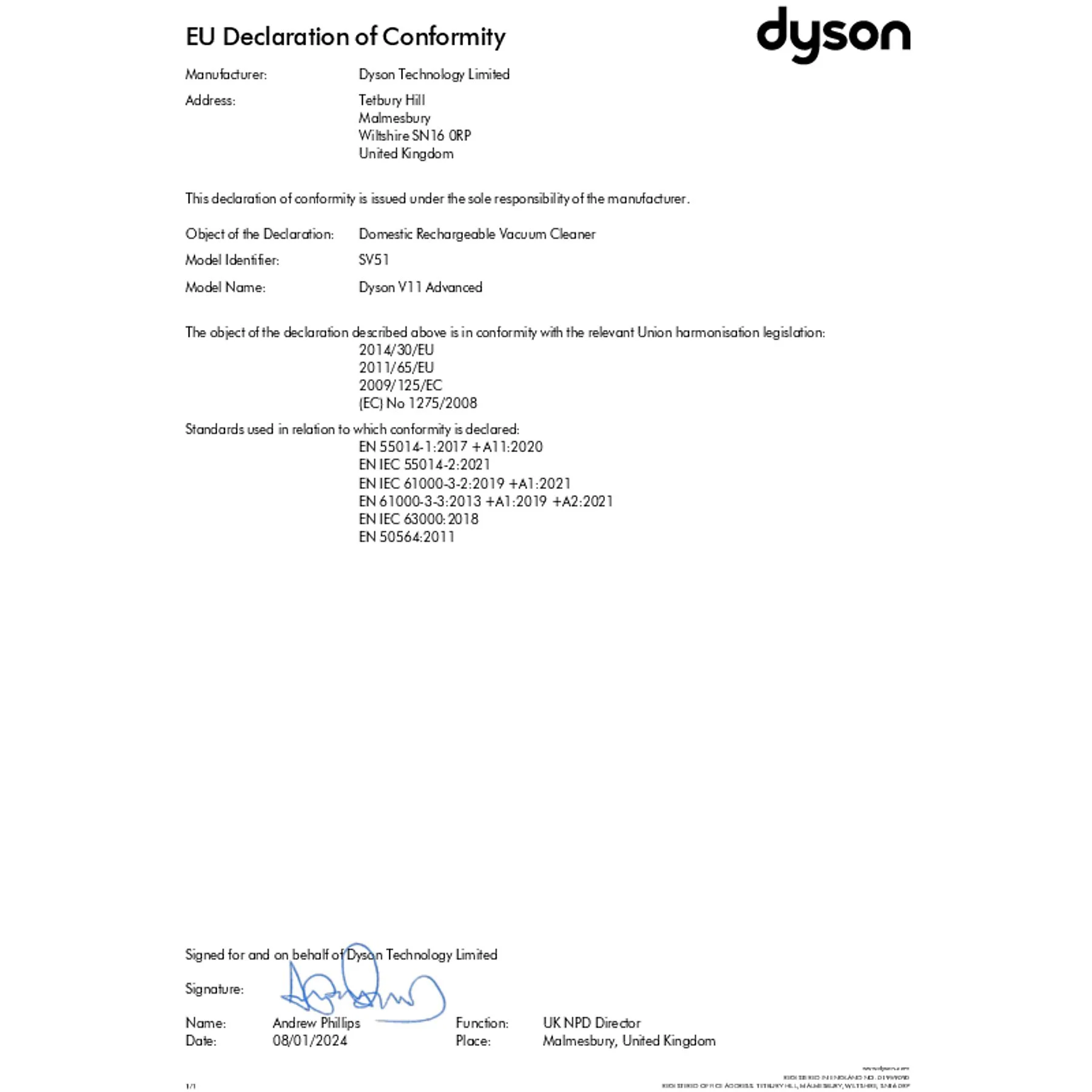 Dyson V11 Advanced Stielsauger, Akkubetrieb, 545 Watt – Bild 2