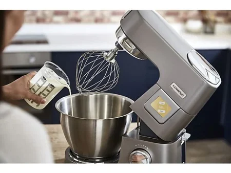 KENWOOD Titanium Chef Patissier XL KWL90.124SI mit Innenbeleuchtung, Waage, Wärmefunktion und viel Zubehör Küchenmaschine Silber