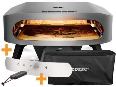 COZZE Pizzaofen Gas CLASSIC 42,5 cm 17" inkl. Hitzeschild & Abdeckhaube