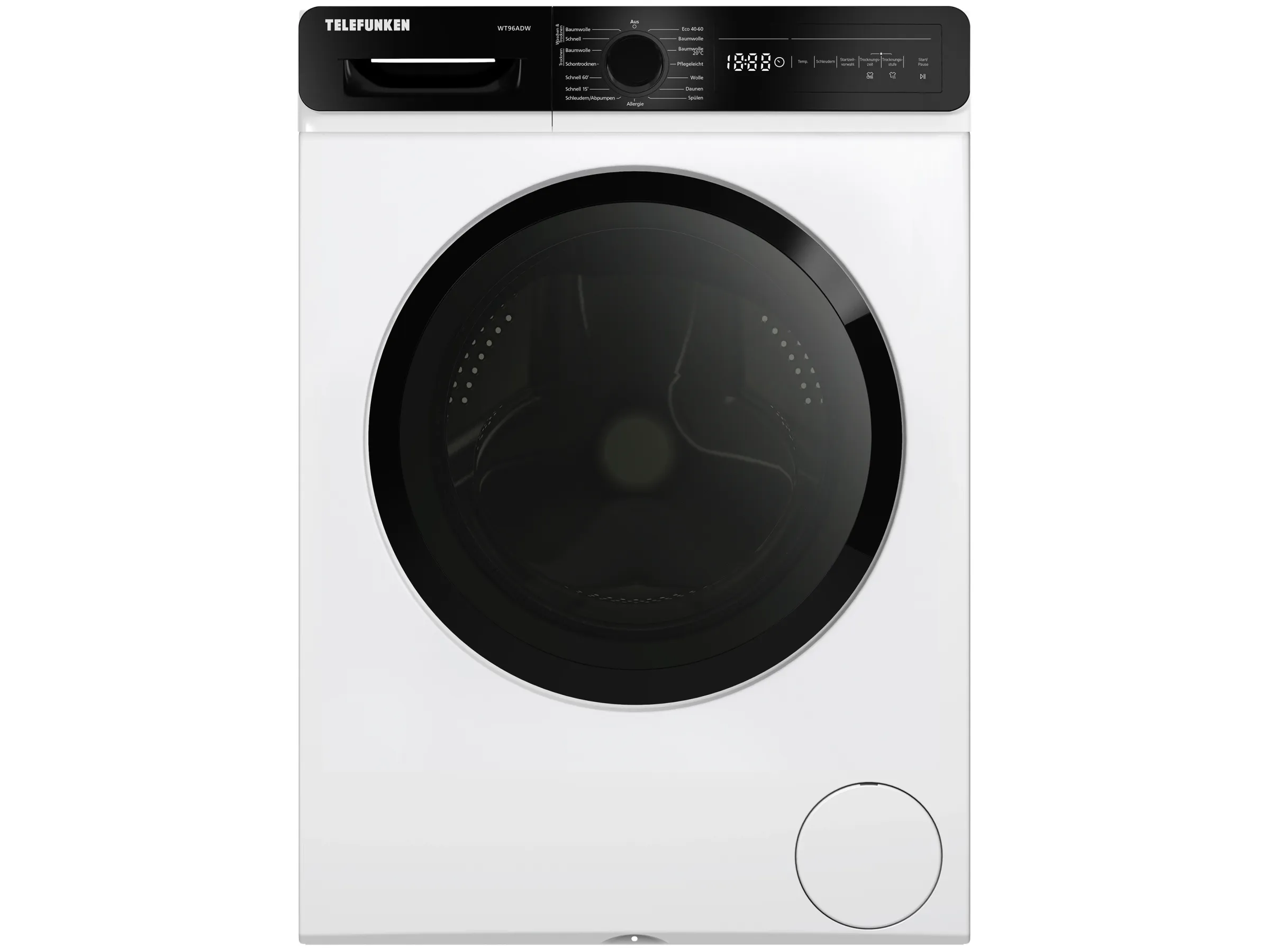 Telefunken Waschtrockner Kombi 9 kg Waschen 6 kg Trocknen Waschmaschine Weiß – Bild 7