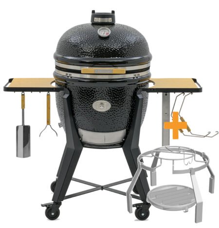 Monolith Grill TWO.66 MIT Gestell und Seitentischen inkl. Smoke Set