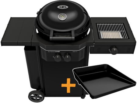 Outdoorchef Gas Kugelgrill Station DAVOS 570 G Pro BZ mit Blazing Zone und 11 kg Gasflaschen Kit + Plancha
