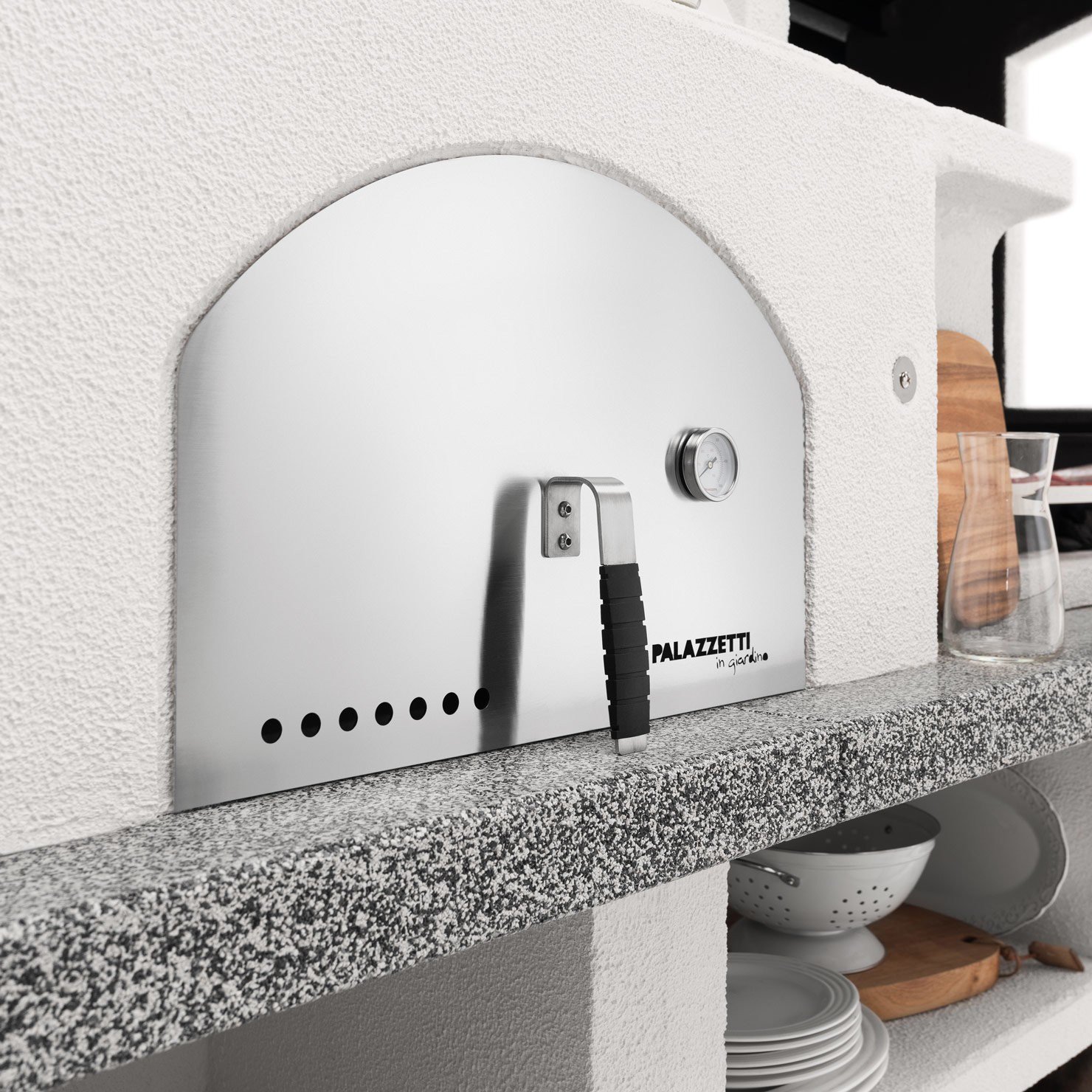 Palazzetti Grillkamin Antille 2 mit Pizzaofen inkl. Montagematerial – Bild 6