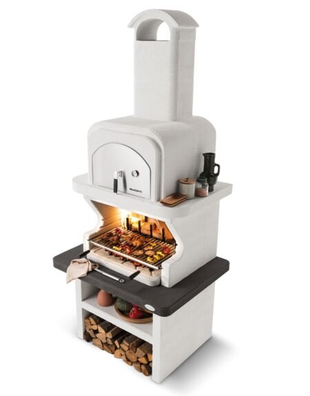 Palazzetti Grillkamin Balos mit Pizzaofen inkl. Montagematerial