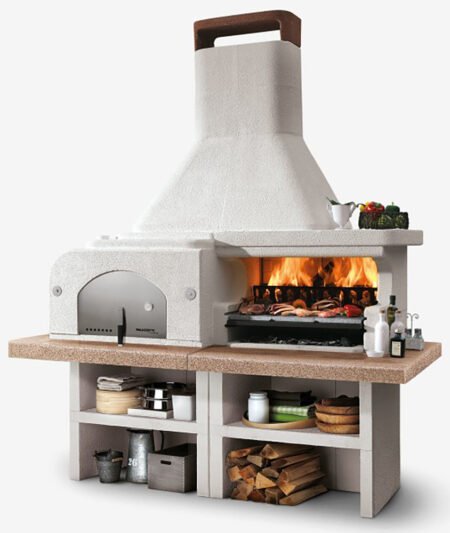 Palazzetti Grillkamin Gargano 3 mit Pizzaofen inkl. Montagematerial
