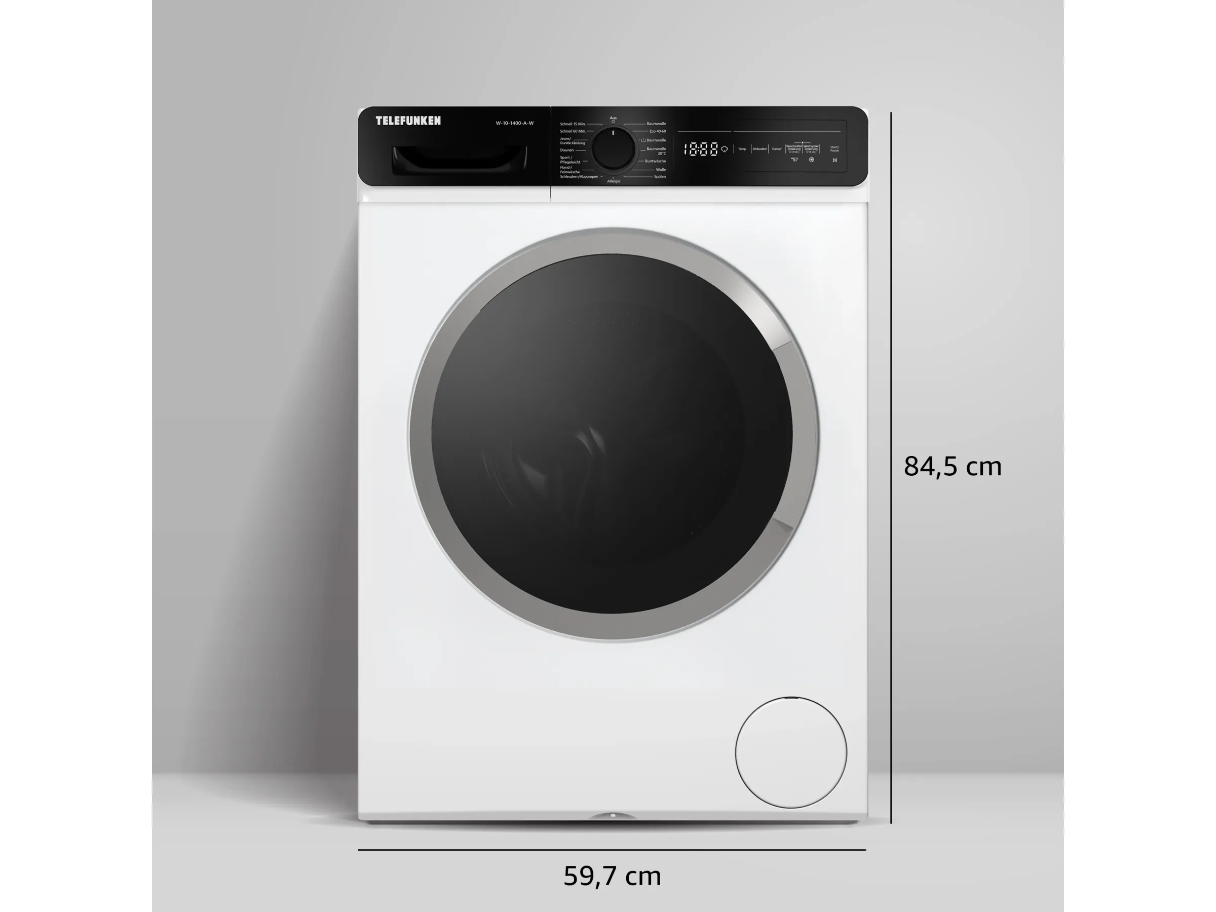 Telefunken Waschmaschine 10kg 1400 U/Min W-10-1400-A-W – Bild 2