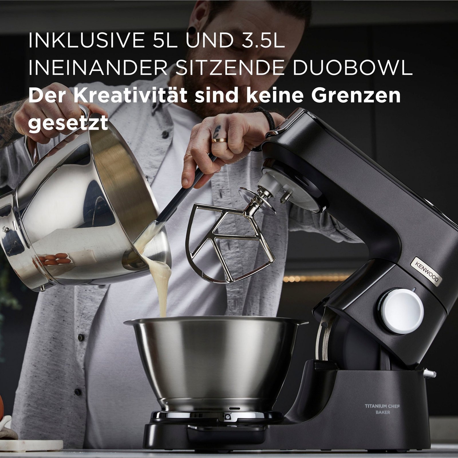 KENWOOD Küchenmaschine Titanium Chef Baker KVC85.004BK – Bild 7
