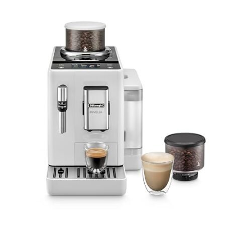 De'Longhi Rivelia EXAM440.35.W Kaffeevollautomat mit Milchaufschäumdüse