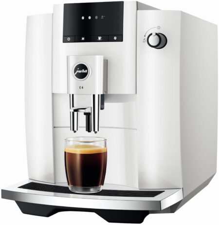 Jura E4 EA Piano White Kaffeevollautomat, 1,9 l Wassertank, weiß