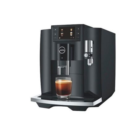 JURA Kaffeevollautomat 15584 E8 Piano Black (EC), einstellbare Tassenfüllmenge, Klartext-Display