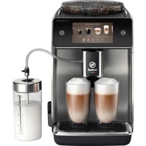 Saeco SM6685/00 GranAroma Deluxe Kaffeevollautomat Klavierlack-Schwarz/Edelstahl-Front