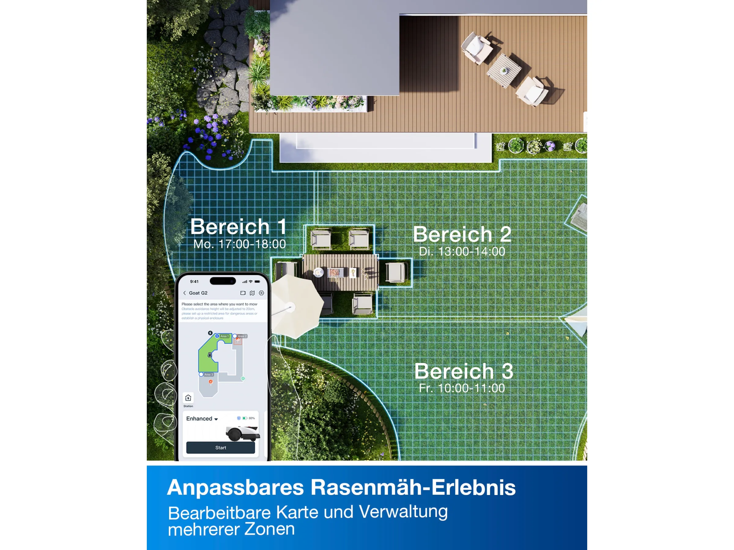Ecovacs Mähroboter Goat A1600 RTK bis 1.600 m² ohne Begrenzungskabel – Bild 9