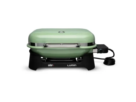 Weber Elektro-Tischgrill Lumin Mintgrün 2200 W 49 x 33 cm