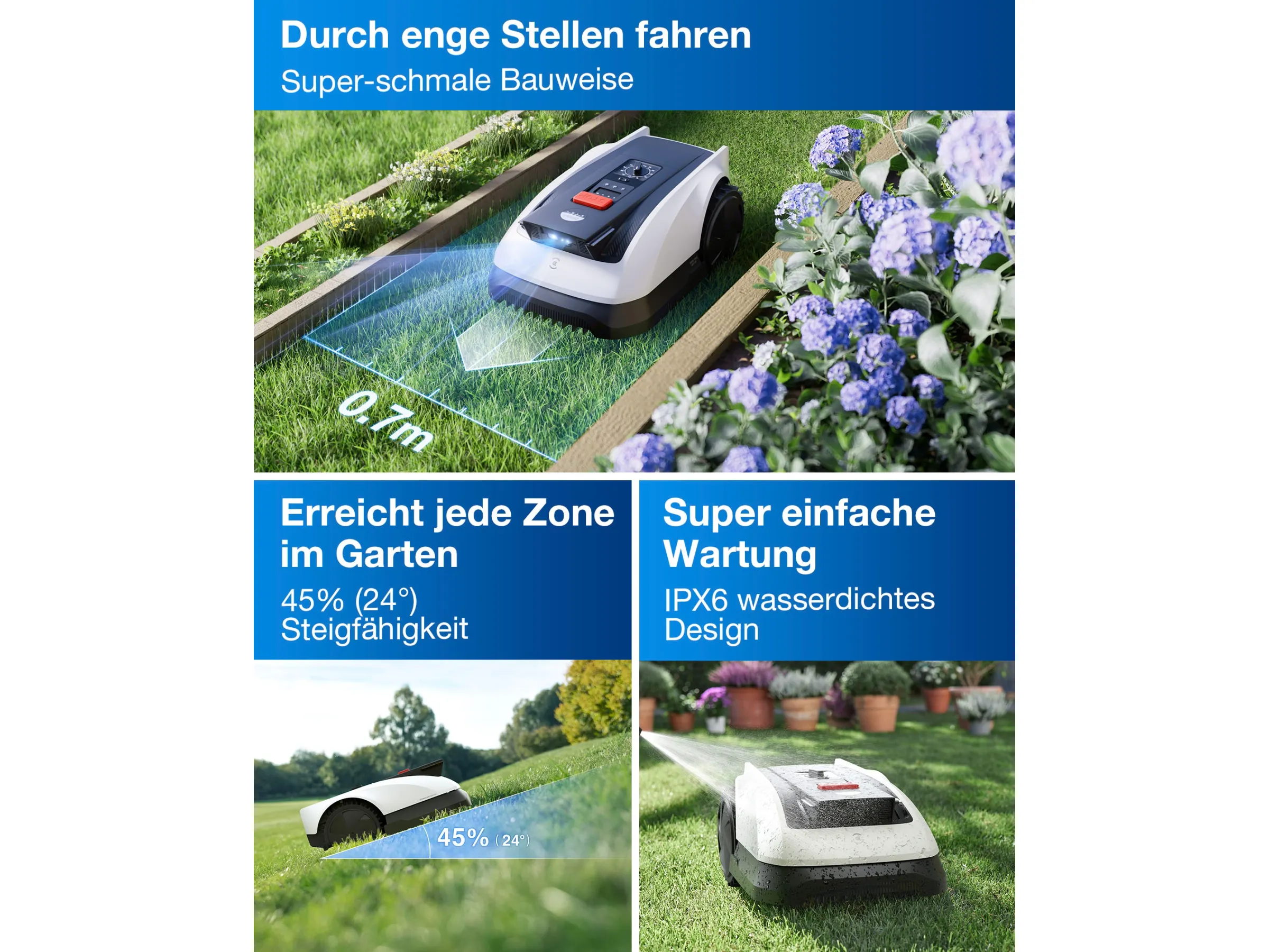 Ecovacs Mähroboter Goat A1600 RTK bis 1.600 m² ohne Begrenzungskabel – Bild 4