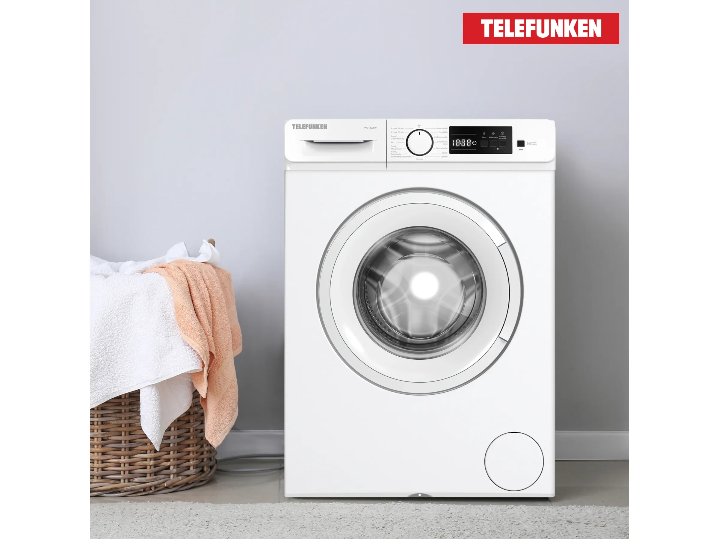 Telefunken Waschmaschine 7kg Frontlader 1400 U/Min Weiß W714A1W – Bild 4