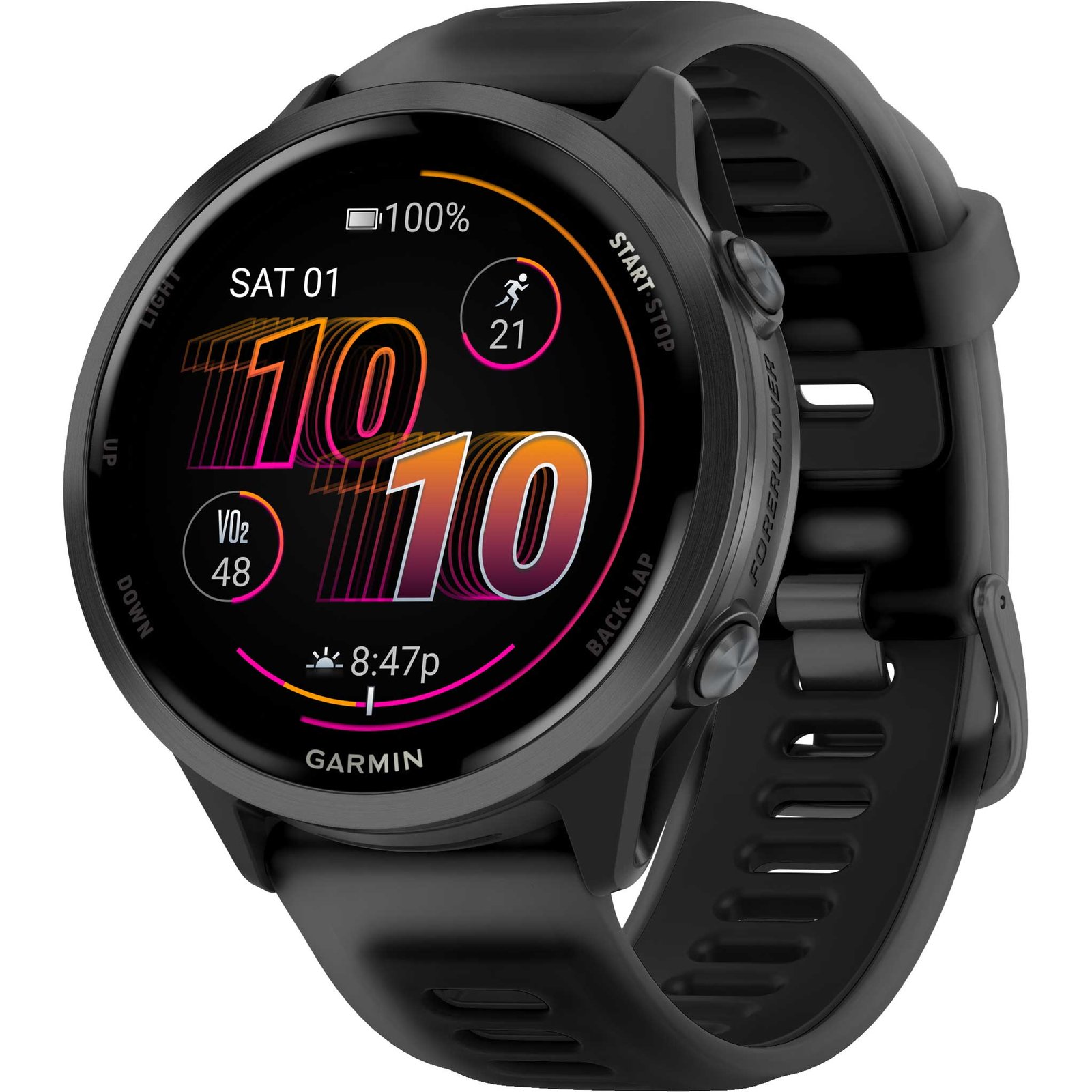 Garmin Forerunner 570 GPS Smartwatch 47mm - Steinweiss/Amp Yellow – Bild 9