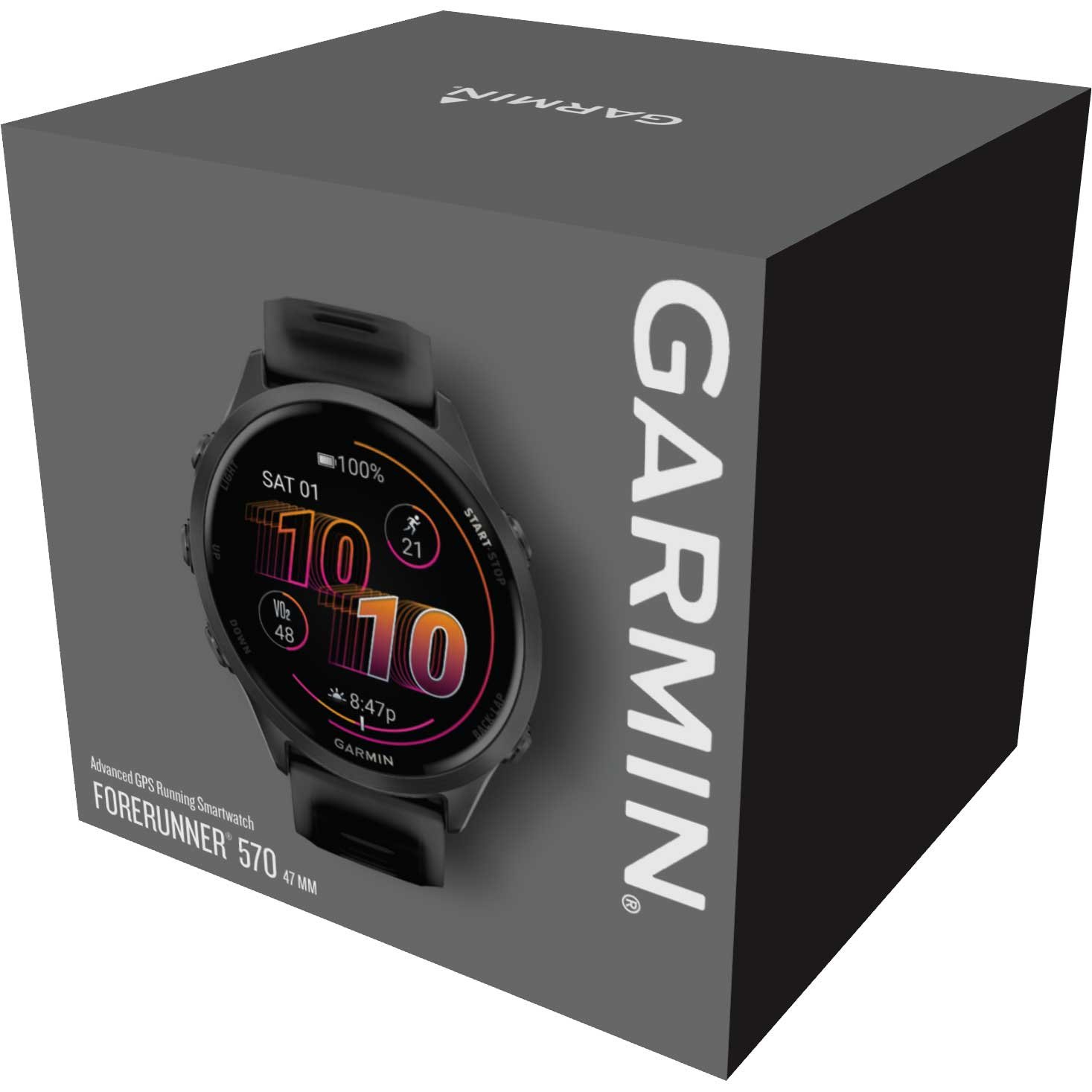 Garmin Forerunner 570 GPS Smartwatch 47mm - Steinweiss/Amp Yellow – Bild 6
