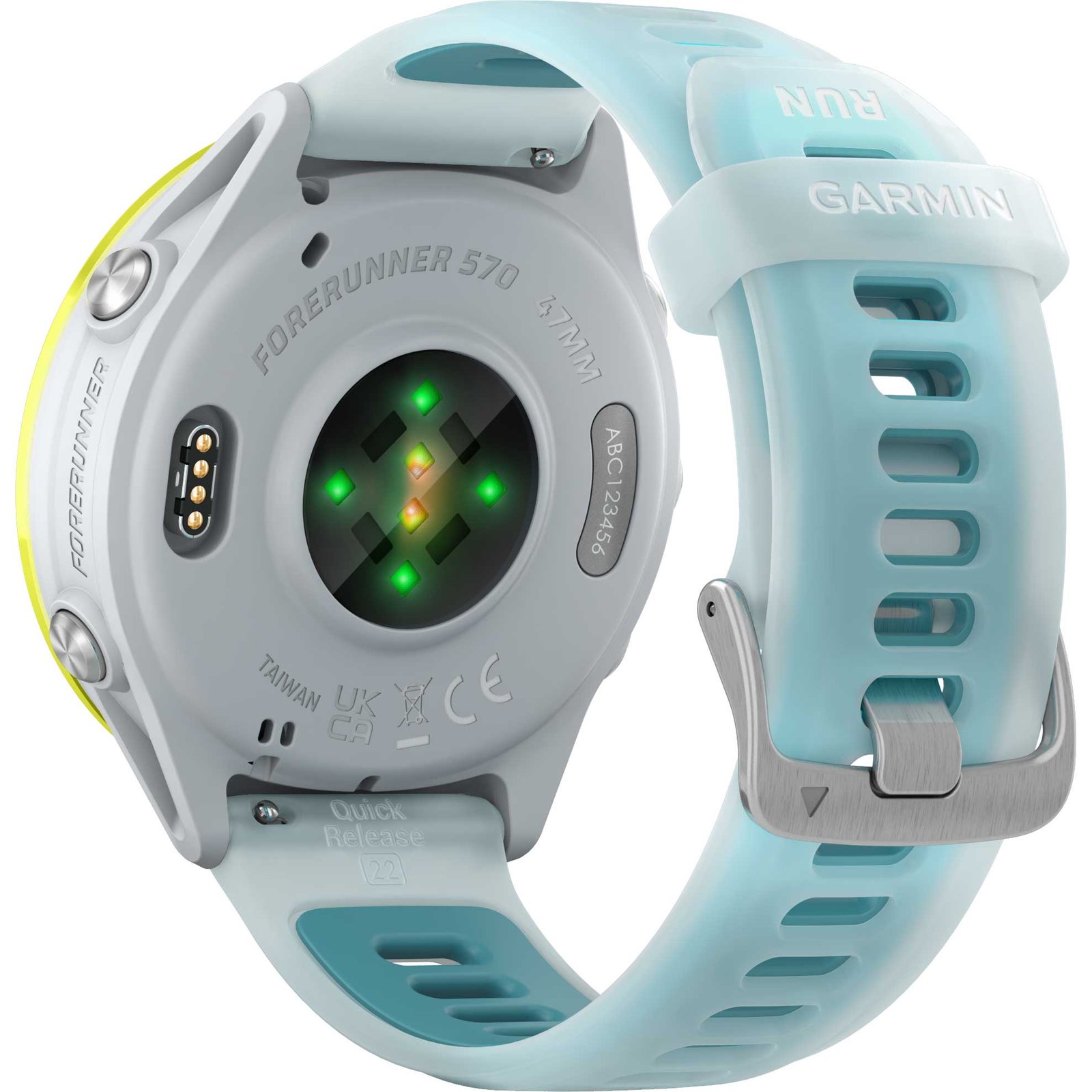 Garmin Forerunner 570 GPS Smartwatch 47mm - Steinweiss/Amp Yellow – Bild 4