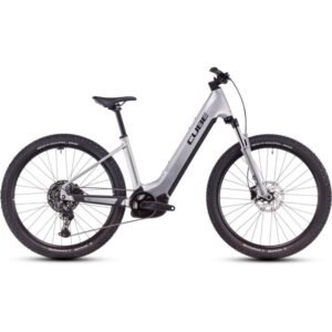CUBE REACTION HYBRID ONE 800 E-Mountainbike Tiefeinstieg 2025 silver / black