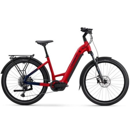 Haibike TREKKING 7 LOW i800Wh 27.5'' E-Bike Trekking 2025 Easy Entry fruity red/blue glossy