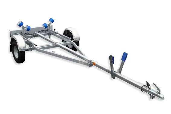 TPV Bootstrailer BA 550 R mit Doppelrollen ungebremst 550kg für Bootslänge bis zu 4,50m