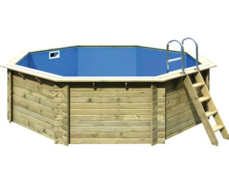 Aufstellpool Holzpool Set Karibu Classic 2A rund Ø 470x124 cm inkl.