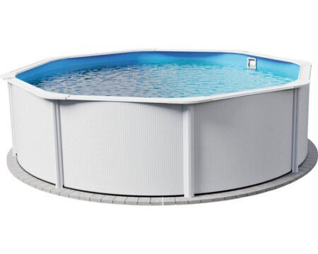 Aufstellpool Planet Pool Vision Classic Solo Set Stahlwandpool rund Ø 350x120 cm inkl. Einbauskimmer weiß