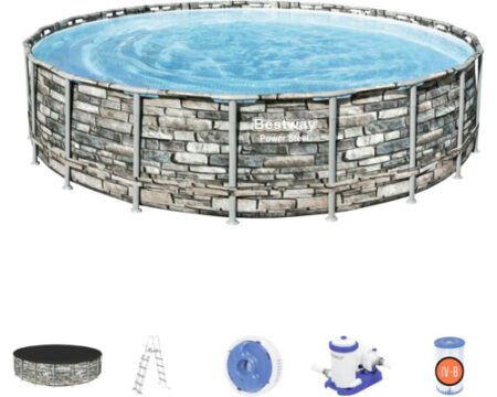 Bestway Aufstellpool Framepool Set rund 610x132 cm inkl.