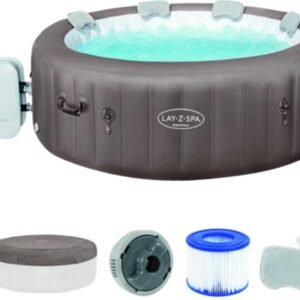 Bestway Lay-Z-Spa Dominica Whirlpool Aufblasbarer braun 196 cm für 6 Personen