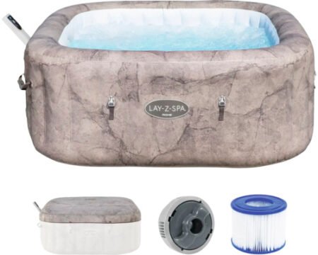 Bestway Lay-Z-Spa Rome Aufblasbarer Whirlpool braun 180 x 180 cm für 6 Personen