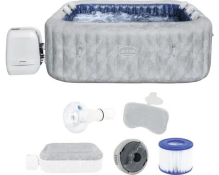 Bestway Lay-Z-Spa San Francisco Whirlpool Aufblasbarer grau 230 x 230 cm für 7 Personen
