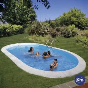 Einbaupool Styropor Pool Set Gre Moorea oval 800x400x150 cm
