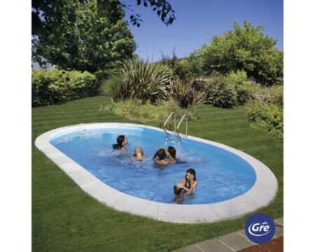 Einbaupool Styropor Pool Set Gre Moorea oval 800x400x150 cm