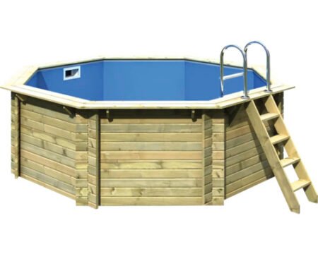 Karibu Aufstellpool Holzpool Set Classic 1A rund 400x124 cm inkl.