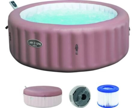 Lay-Z-Spa Hawaii Aufblasbarer Whirlpool Bestway braun Ø 196 cm für 6 Personen
