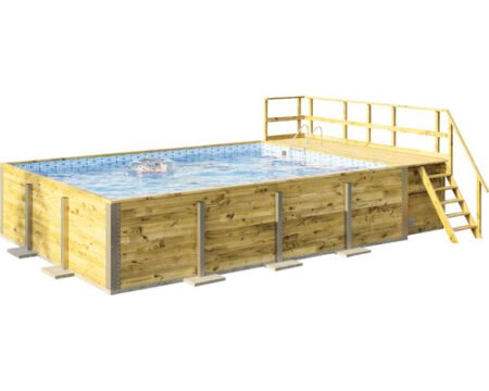 Weka Aufstellpool HolzpoolSet 595 rechteckig 650x490x201 cm inkl.