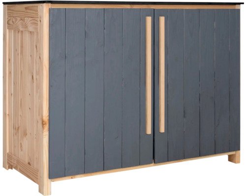 Gartenschrank Konsta Typ 603 Outdoorküche Douglasie Sideboard Flügeltür 120 x 58 x 92 cm anthrazit
