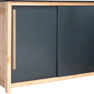Gartenschrank Outdoorküche Konsta Typ 603 Douglasie Sideboard Schiebetür 120 x 58 x 92 cm HPL anthrazit