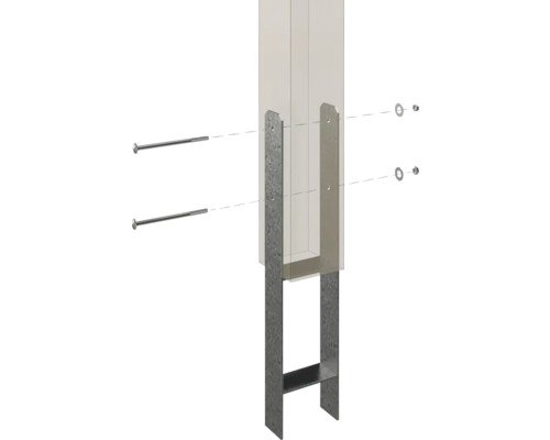 SKAN HOLZ Einzelcarport Friesland mit 2 Einfahrtsbögen und Pfostenankern 314x555 cm imprägniert – Bild 2