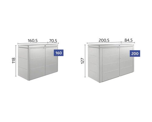 Terrassenschrank Biohort HighBoard 160x70x118 cm anthrazit – Bild 2
